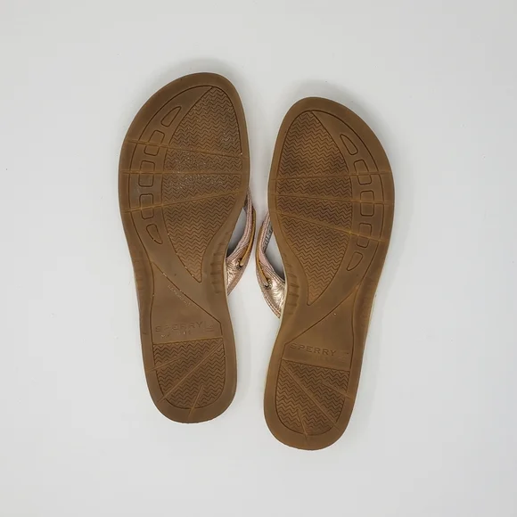 Sperry Flip Flop Thong Sandals Flat Heel  Rose Gold Petal Pink Women's 10 - Picture 8 of 8